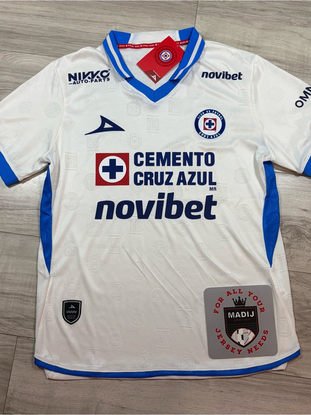 Cruz Azul Home Soccer Jersey - White with Blue Accents